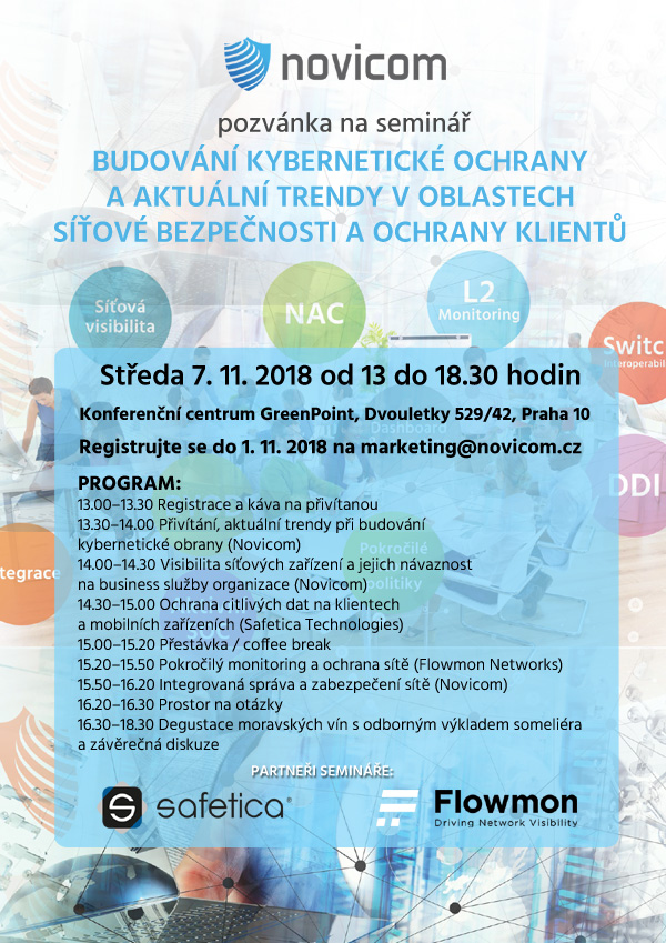 Pozvánka na Novicom seminář 7. 11. 2018